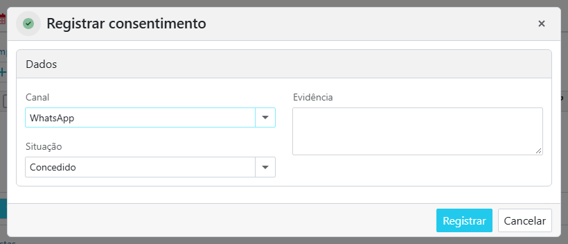 Registro de consentimento