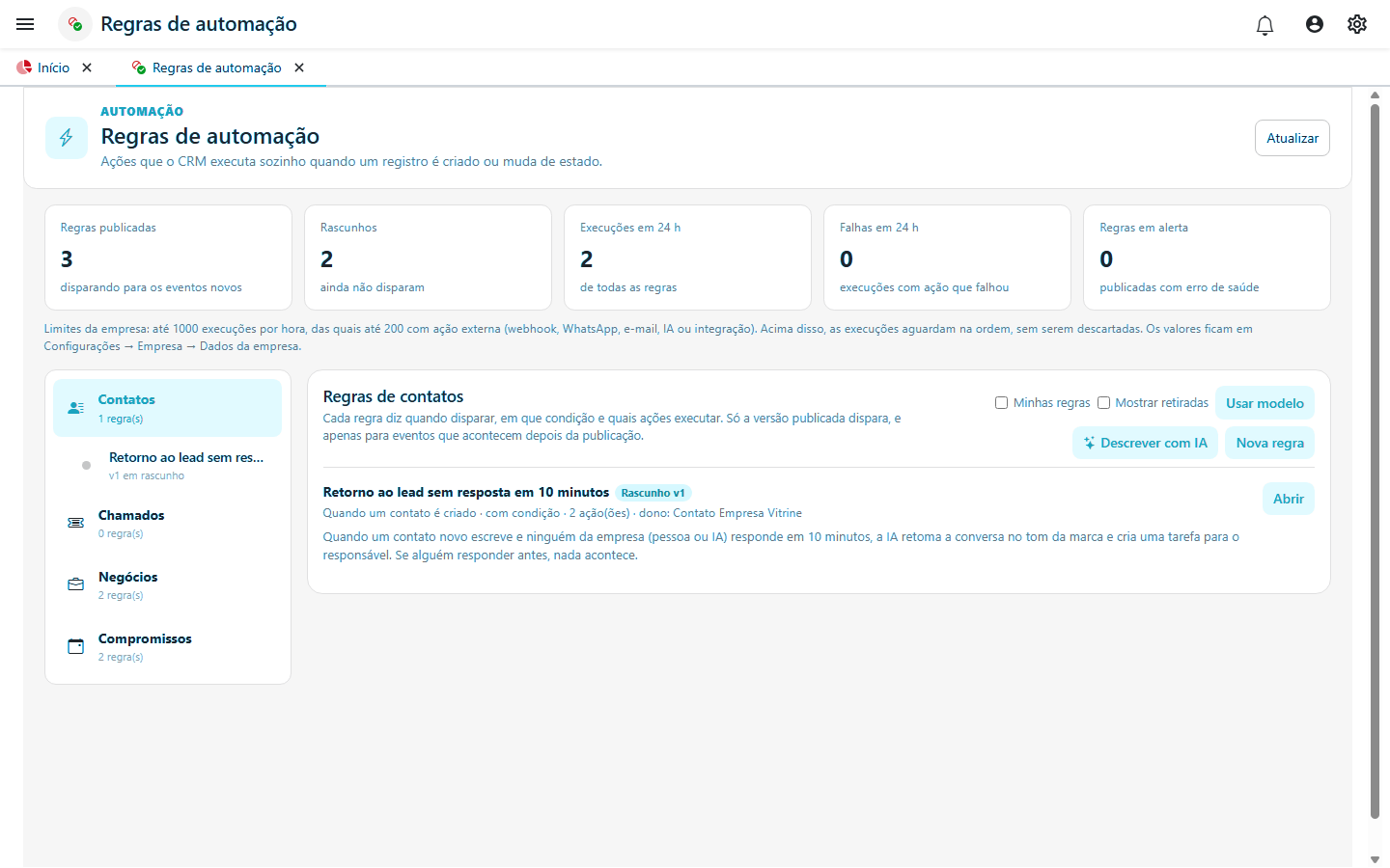 Automações no Reconnect