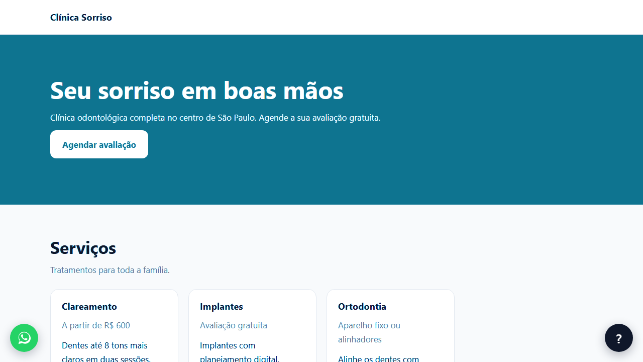 Site e landing pages no Reconnect